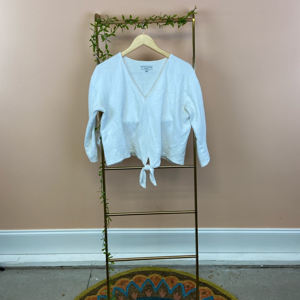 Madewell - Texture & Thread Tie-Front Top - Picture 5 of 8